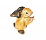 Фигурка золотой заяц из муранского стекла 