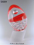 Скульптура из стекла "Красное яйцо"