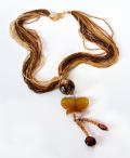 Ожерелье из Венецианского бисера с подвеской Бабочка 