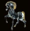 Скульптура Лошади из муранского стекла с золотом