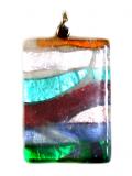 Подвеска 3х4 см из Муранского стекла разноцветная